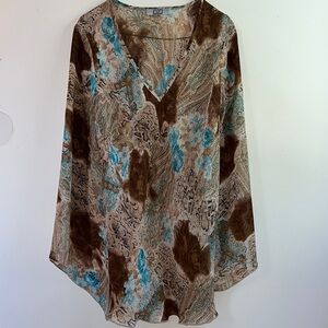 MXM Long Sleeve V-Neck Blouse
